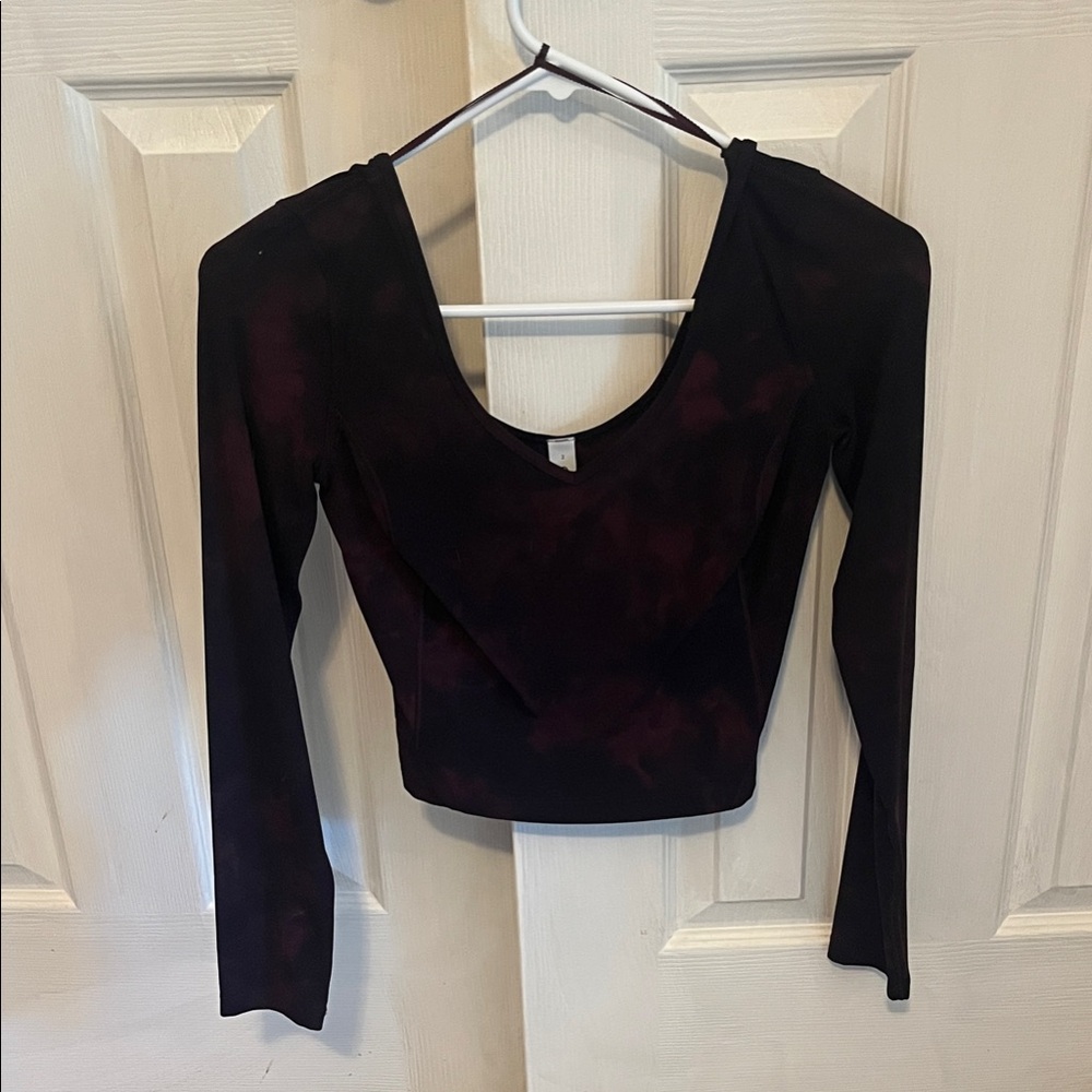 lululemon athletica Black and Purple long  Sleeve Tee